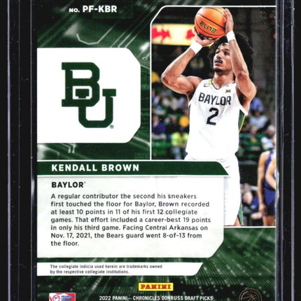 2022-23 Chronicles Draft Donruss Power Formulas #PF-KBR Kendall Brown RC /149