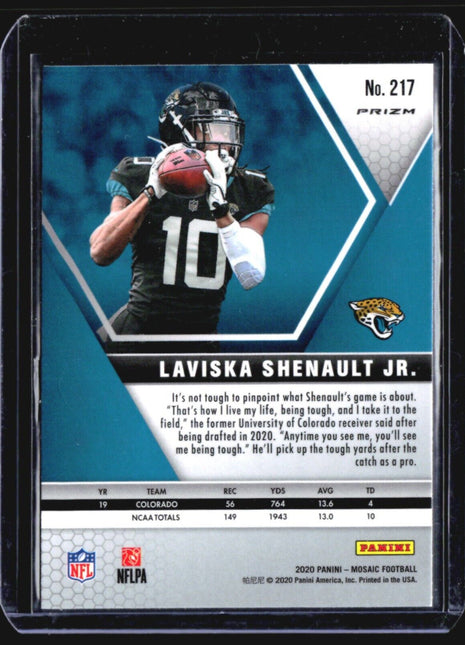 2020 Panini Mosaic - Rookies #217 Laviska Shenault Jr. (RC) Pink Camo