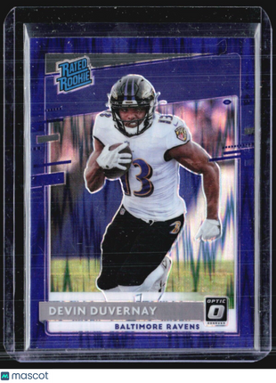 2020 Panini Donruss Optic - Rated Rookies #179 Devin Duvernay (RC) Purple Shock