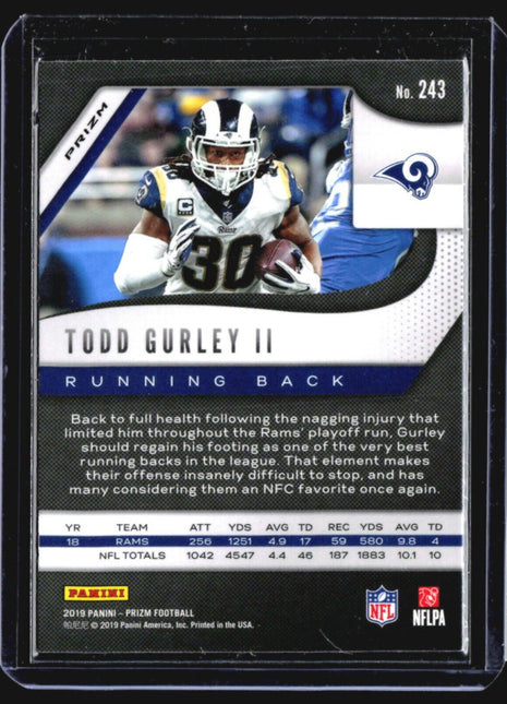 2019 Panini Prizm - Lazer Prizm #243 Todd Gurley II