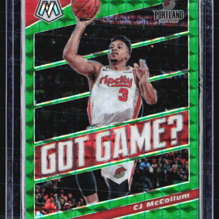 2019-20 Panini Mosaic - Got Game? #12 C.J. McCollum Green