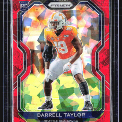 2020 Panini Prizm - Rookie Red Ice Prizm #389 Darrell Taylor (RC)
