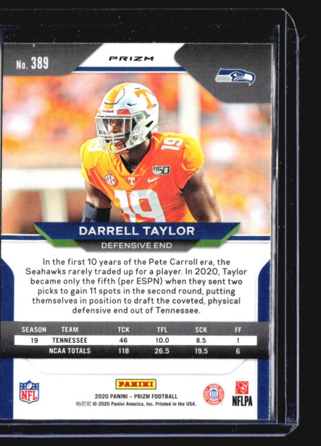 2020 Panini Prizm - Rookie Red Ice Prizm #389 Darrell Taylor (RC)