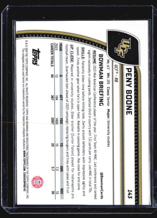 2024 Bowman U Chrome Peny boone 1st Gold Sapphire /50 #143