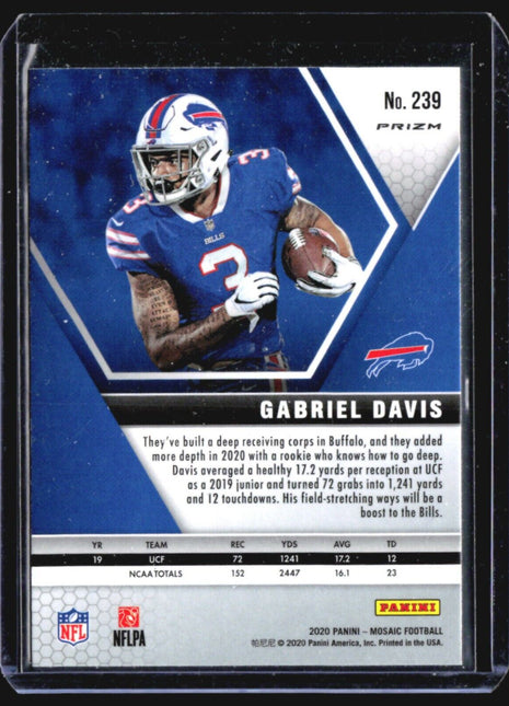 2020 Panini Mosaic - Rookies #239 Gabriel Davis (RC) Green