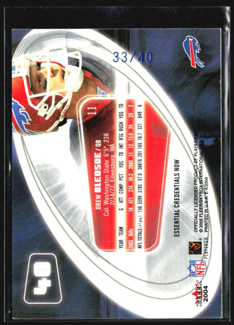 2004 Fleer E-X - #40 Drew Bledsoe Essential Credentials /40