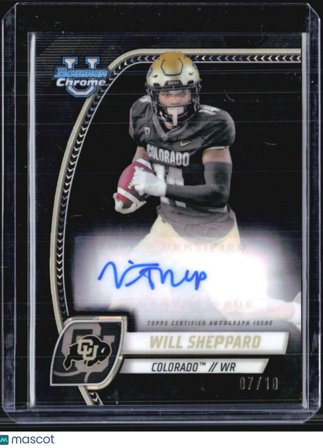 2024 Bowman U Chrome Will Sheppard Black Sapphire Auto /10
