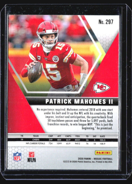 2020 Panini Mosaic Patrick Mahomes II #297