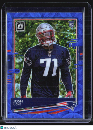 2020 Donruss Optic Josh Uche Blue Scope Rc #137