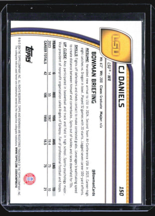 2024 Bowman U Chrome CJ Daniels 1st Purple Refractor /399 #150