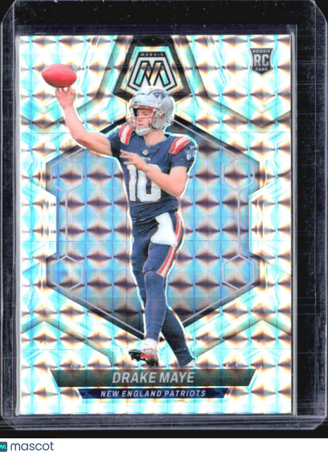 2024 Panini Mosaic Drake Maye Rc Silver Mosaic #303