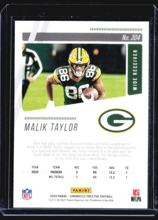 2020 Panini Chronicles - Prestige Rookies Update #304 Malik Taylor (RC)