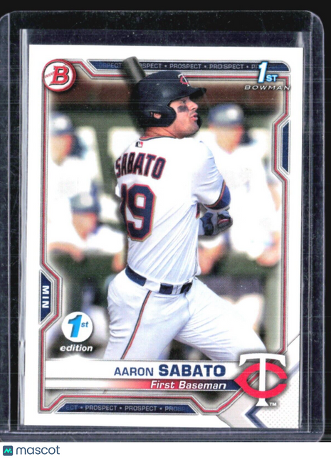 2021 Bowman First Edition 1st Aaron Sabato #BFE-125