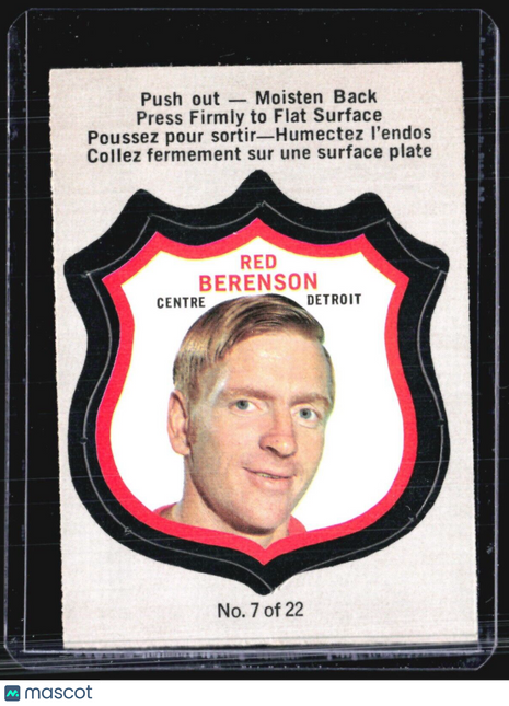 1972-73 O-Pee-Chee Player's Crest Red Berenson #7