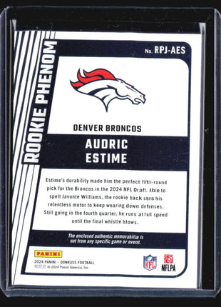 2024 Donruss Audric Estime Rookie Phenoms Jersey