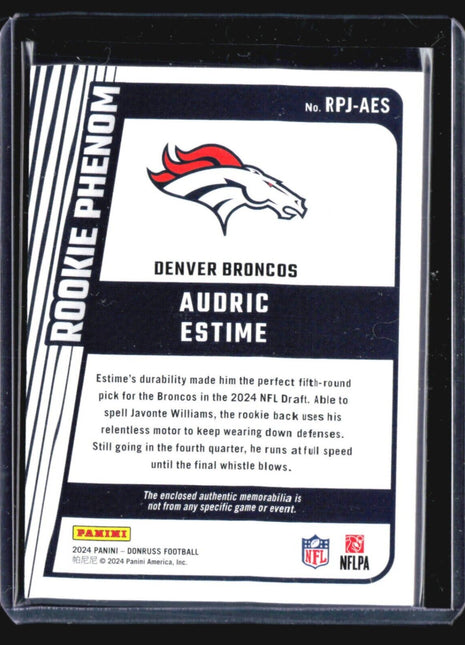 2024 Donruss Audric Estime Rookie Phenoms Jersey
