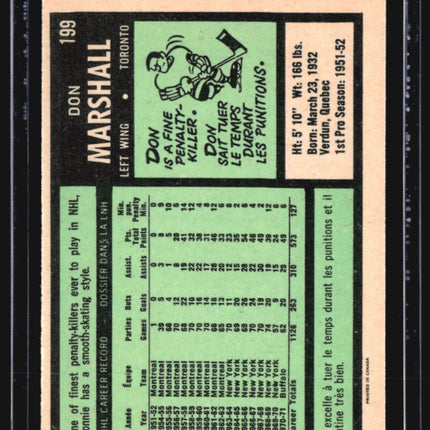 1971-72 O-Pee-Chee - #199 Don Marshall