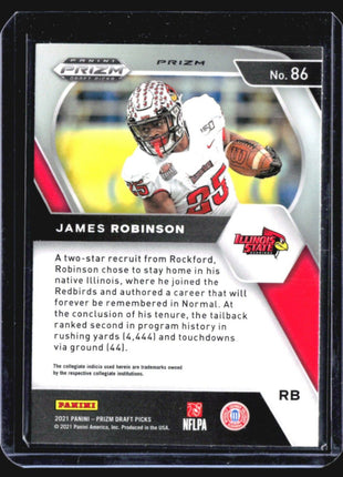 2021 Panini Prizm Draft Picks - #86 James Robinson Green