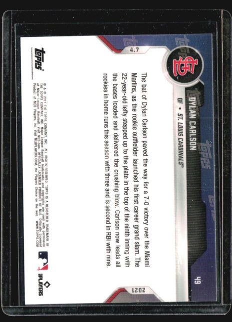 2021 Topps Now - #49 Dylan Carlson (RC)