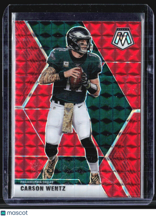 2020 Panini Mosaic - Mosaic Red Prizm #160 Carson Wentz