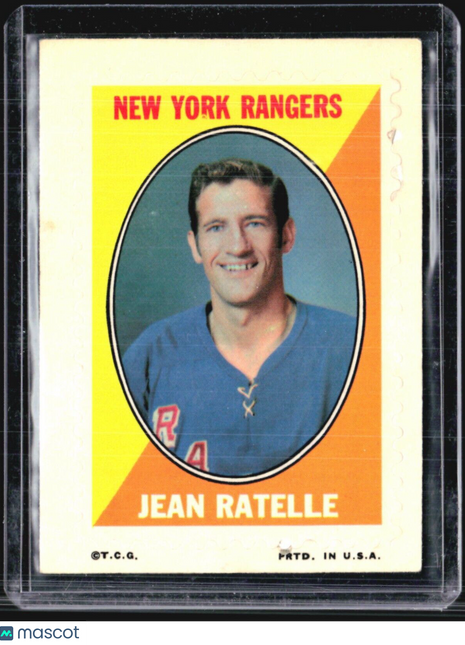 1970-71 Topps - Sticker Stamps Jean Ratelle