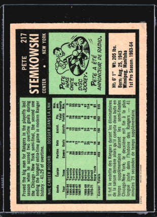 1971-72 O-Pee-Chee - #217 Pete Stemkowski