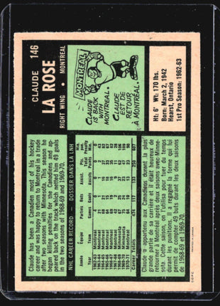 1971-72 O-Pee-Chee - #146 Claude Larose