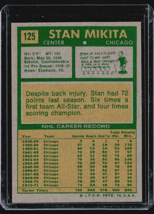 1971-72 Topps - #125 Stan Mikita