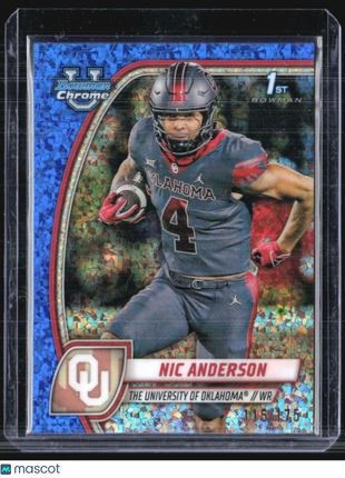2024 Bowman U Chrome Nic Anderson 1st Blue Speckle /175 #136