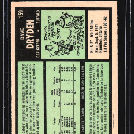 1971-72 O-Pee-Chee Dave Dryden #159