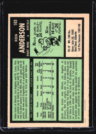 1971-72 O-Pee-Chee - #163 Ron Anderson