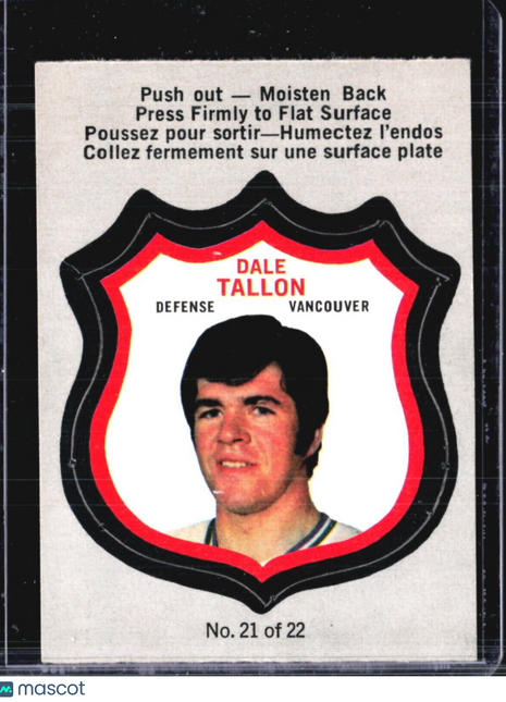 1972-73 O-Pee-Chee Player's Crest Dale Tallon #21