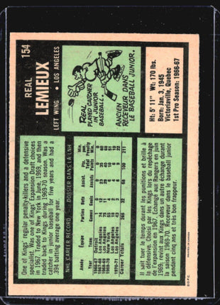 1971-72 O-Pee-Chee - #154 Real Lemieux