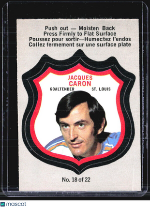 1972-73 O-Pee-Chee Player's Crest Jacques Caron #18
