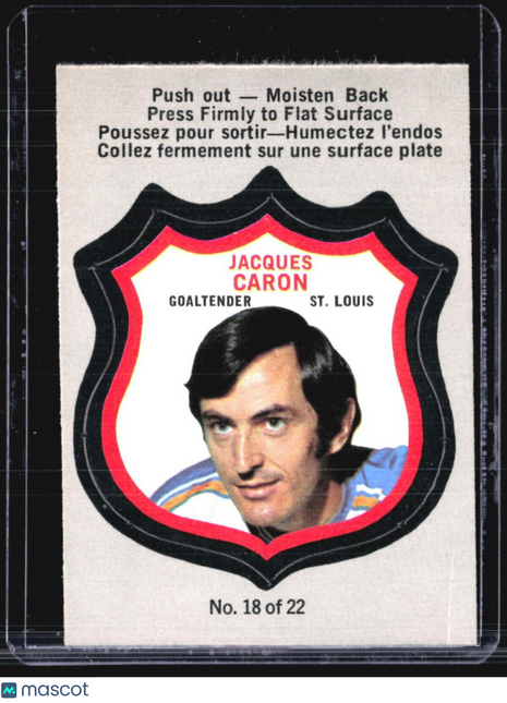 1972-73 O-Pee-Chee Player's Crest Jacques Caron #18