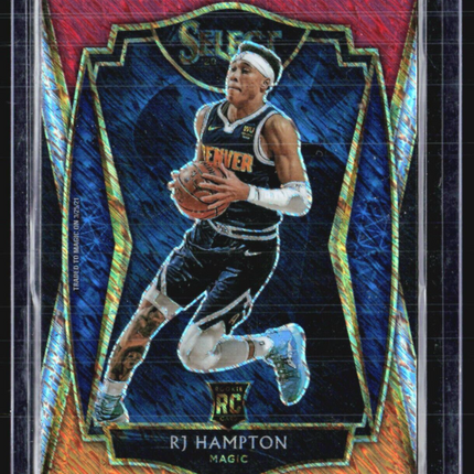 2020-21 Panini Select - Premier Level #195 R.J. Hampton (RC) Red Orange Shimer