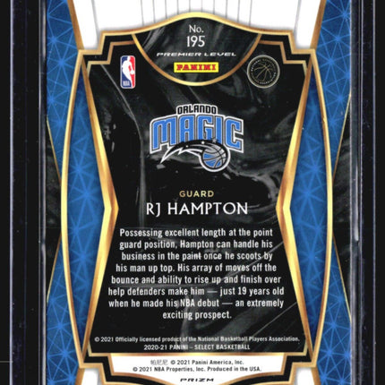 2020-21 Panini Select - Premier Level #195 R.J. Hampton (RC) Red Orange Shimer