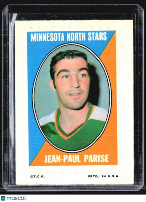 1970-71 Topps Sticker Stamps Jean Paul Parise