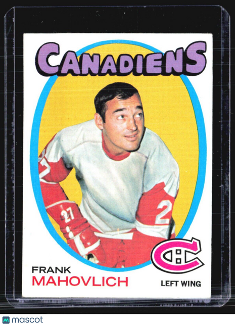 1971-72 Topps - #105 Frank Mahovlich