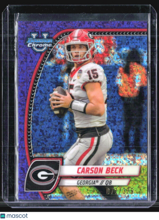 2024 Bowman U Chrome Carson Beck Purple Speckle /375 #2