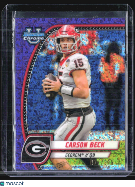 2024 Bowman U Chrome Carson Beck Purple Speckle /375 #2