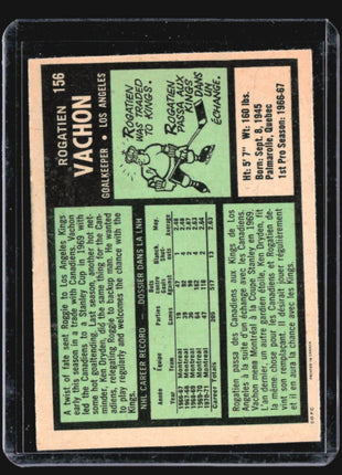 1971-72 O-Pee-Chee - #156 Rogie Vachon