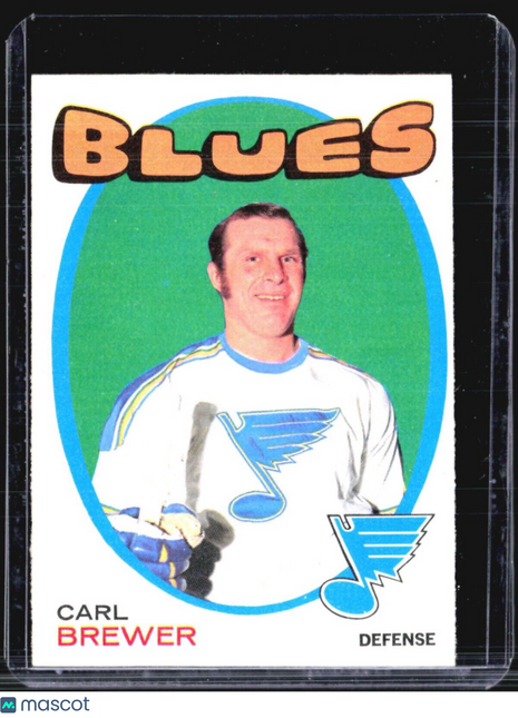 1971-72 O-Pee-Chee Carl Brewer #222