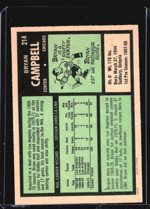 1971-72 O-Pee-Chee - #214 Bryan Campbell