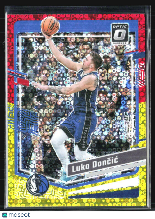 2023-24 Panini Donruss Optic Luka Doncic Red Yellow Fast Break /7 #67