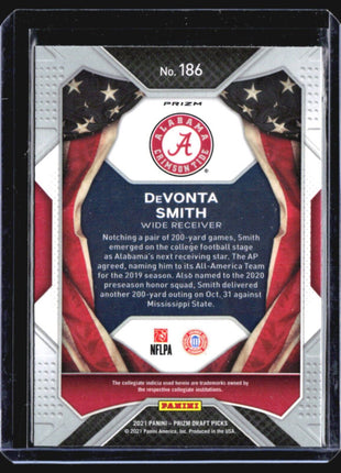 2021 Panini Prizm Draft Picks - All-American #186 Devonta Smith (RC) Red ICe