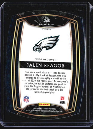 2020 Panini Select - Club Level Blue Prizm Die-Cut #268 Jalen Reagor (RC)