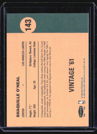 1998-99 Fleer Tradition - Vintage '61 #143 Shaquille O'Neal