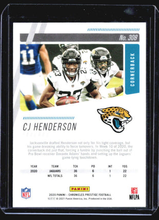 2020 Panini Chronicles CJ Henderson #308 Rc