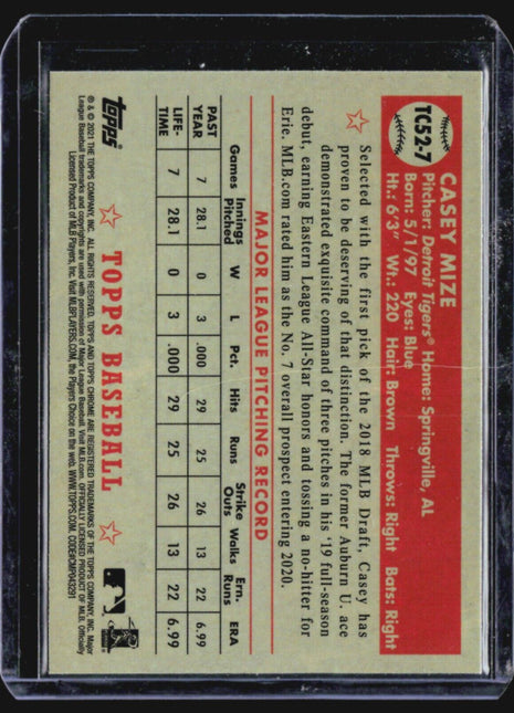 2021 Topps - Chrome 1952 Topps Redux #TC52-7 Casey Mize (RC)